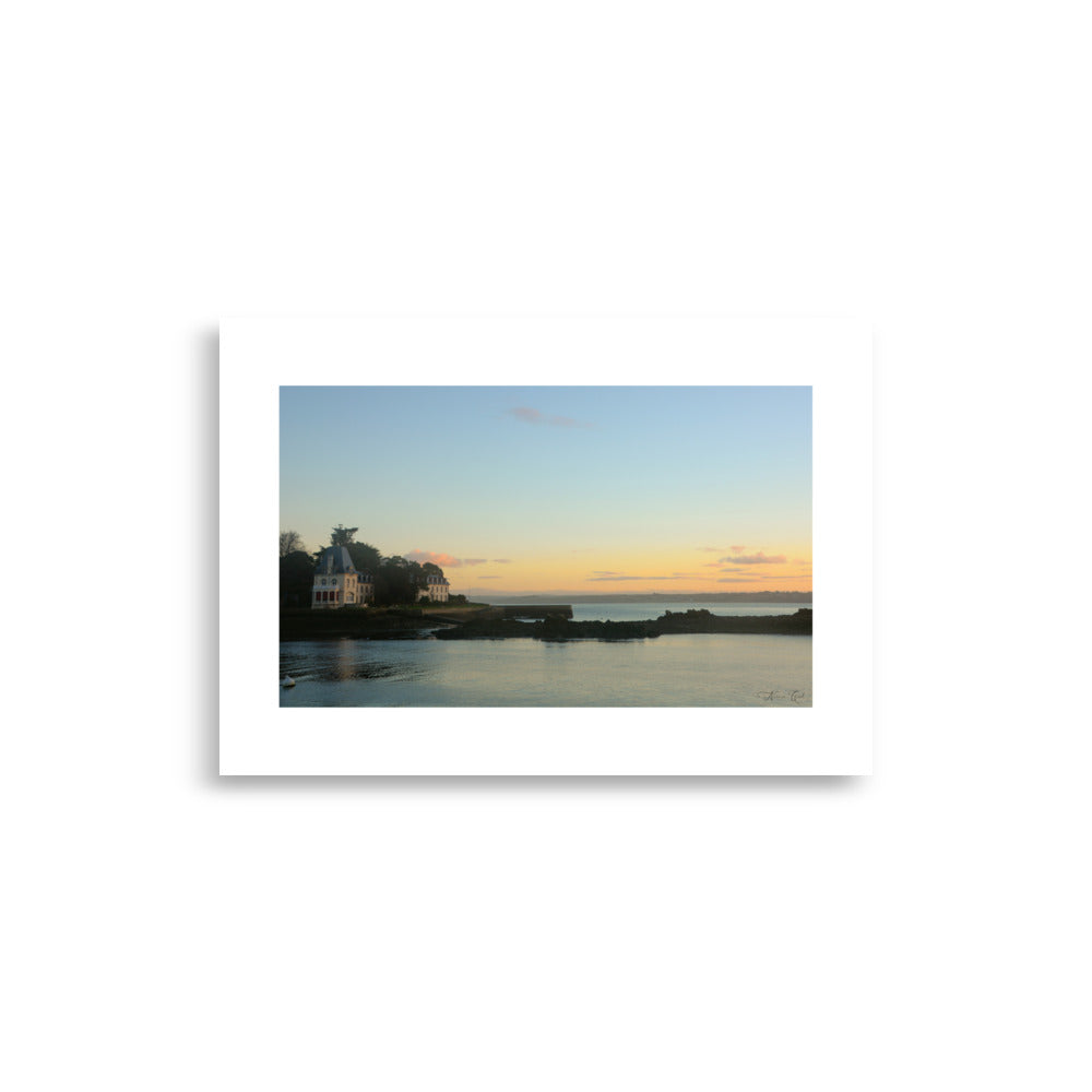 Affiche photo 21x30 coucher de soleil a l'ile de tristan a douarnenez