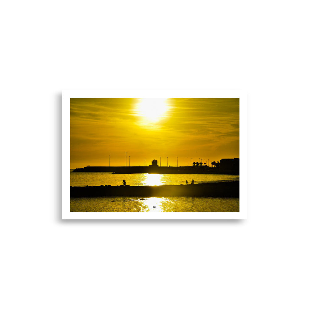 Poster photo - Coucher de soleil - Nicolas Ghandour - Port de France - Affiche 21x30