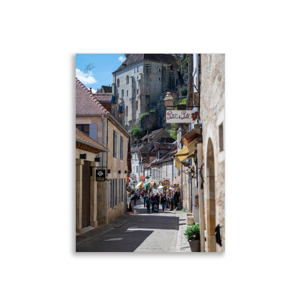 Photographie de la Rue Roland le Preux à Rocamadour, rue historique et commerçante.