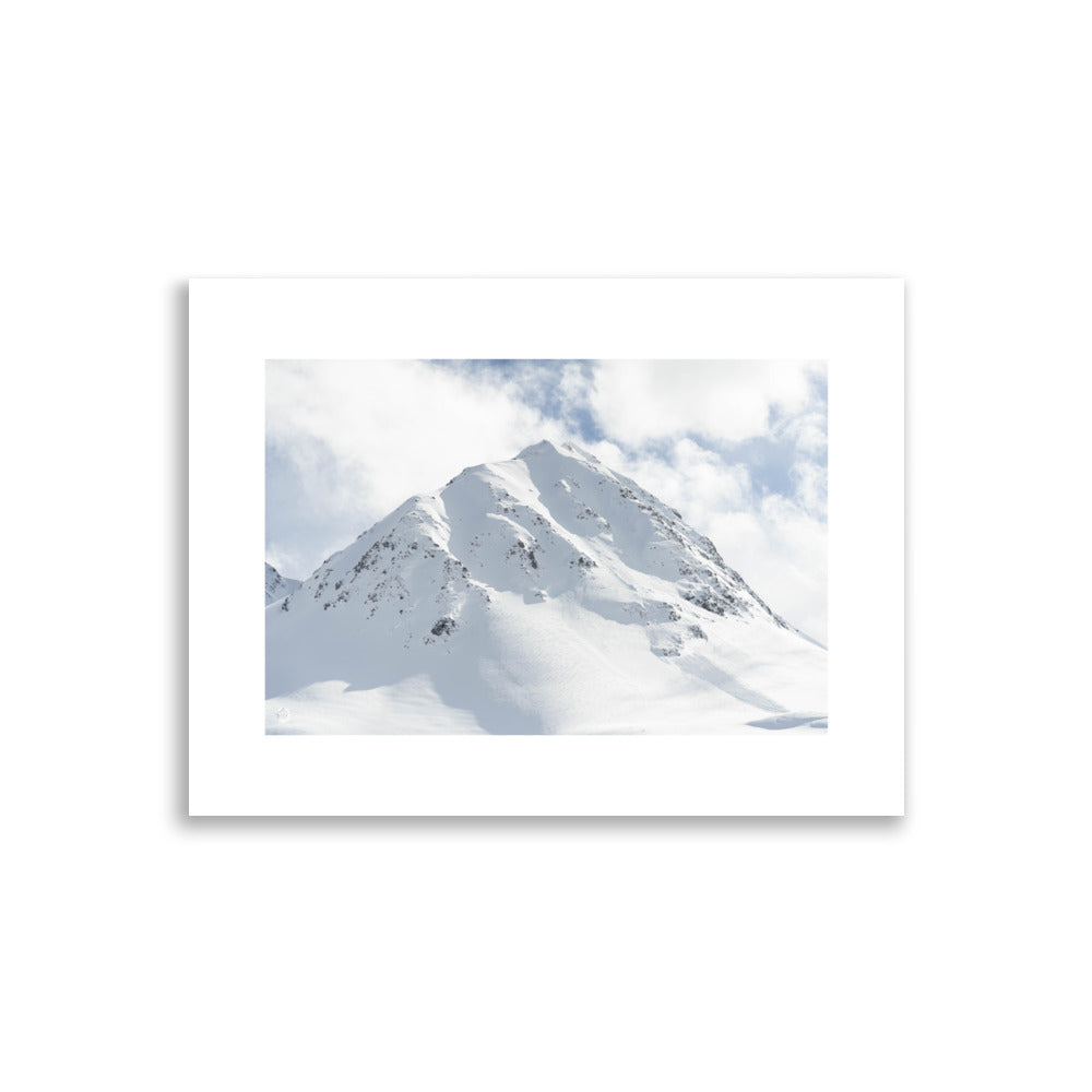 Poster montagne sous la neige