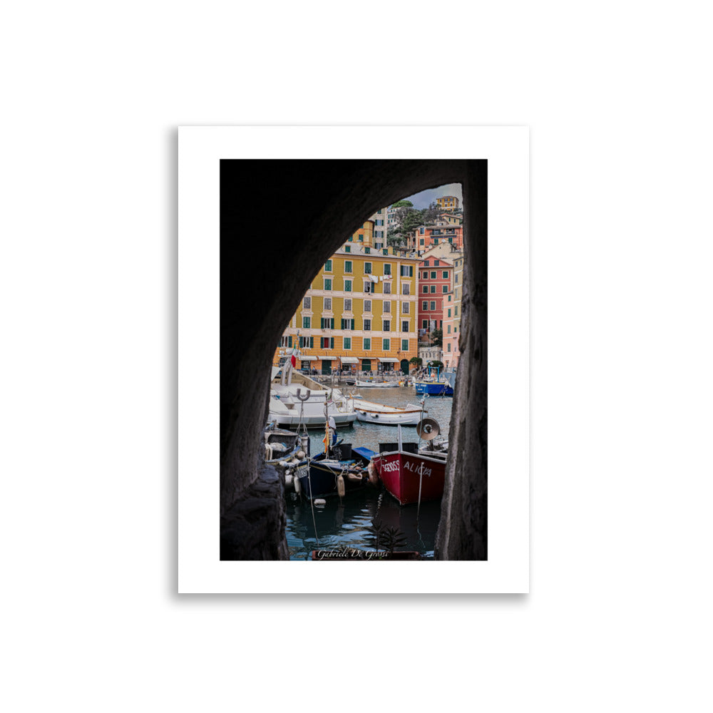 Poster photo d'un port en Italie avec des bateaux de pêche