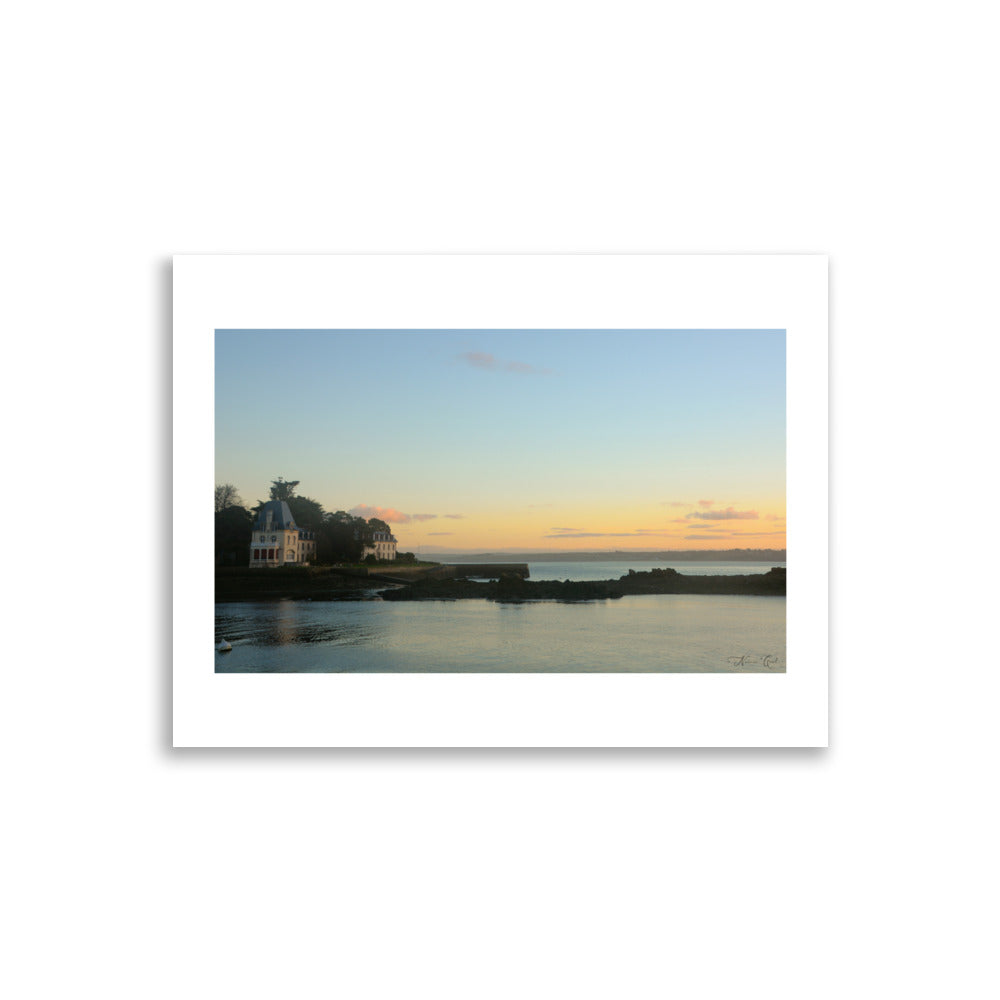 Affiche photo 30x40 coucher de soleil a l'ile de tristan a douarnenez