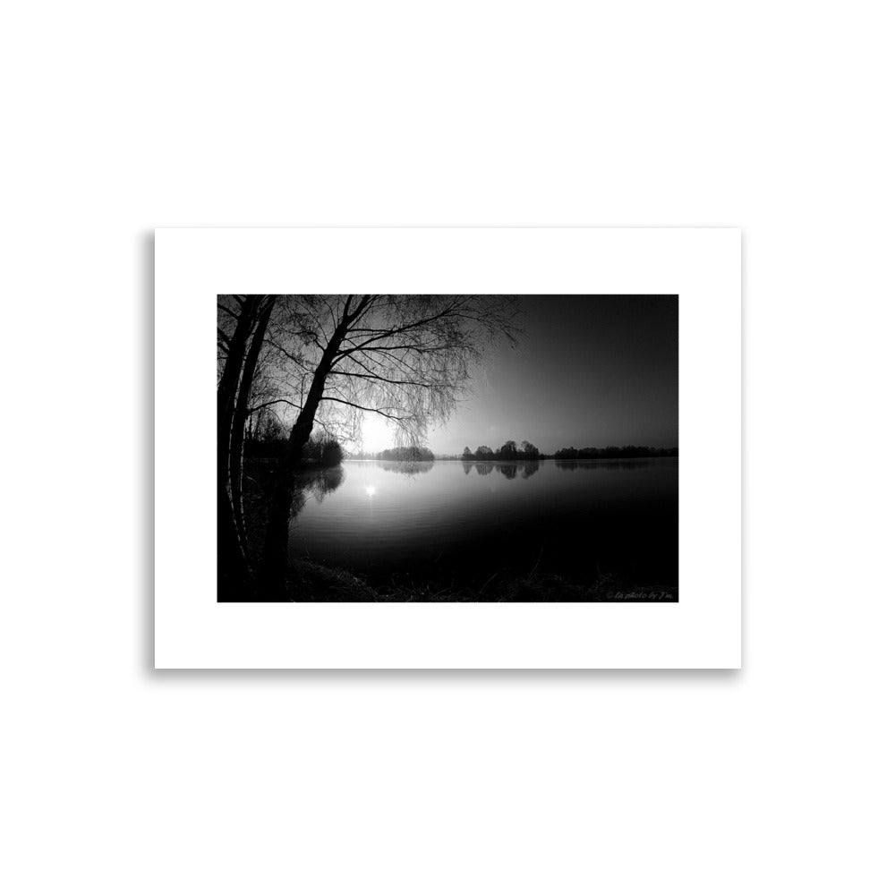 Poster - Fleuve en France Monochrome Noir et blanc - Jean Marc RAGUET - Affiche murale 30x40