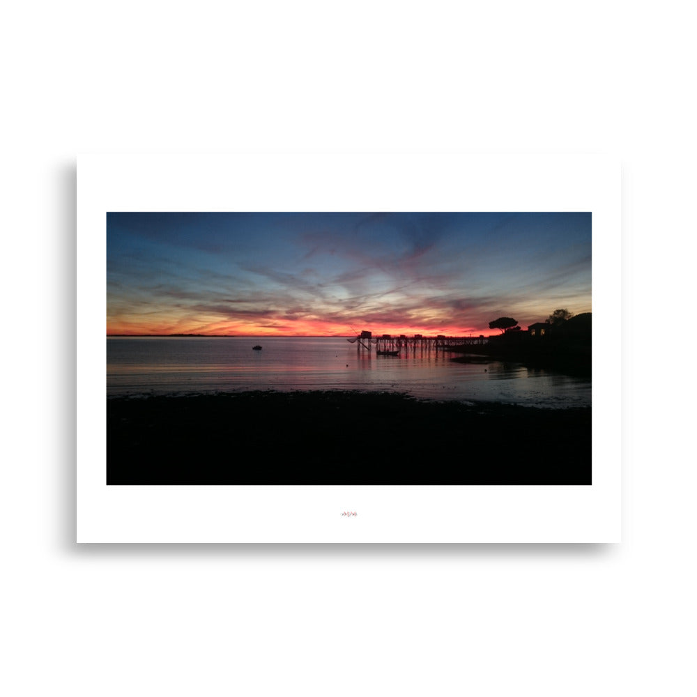 Affiche photo d'un magnifique coucher de soleil en 50x70