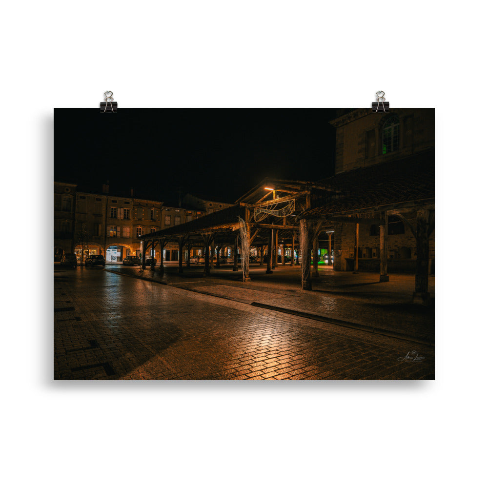 Poster photo - Rue de versailles la nuit - Adrien Louraco - Affiche 50x70