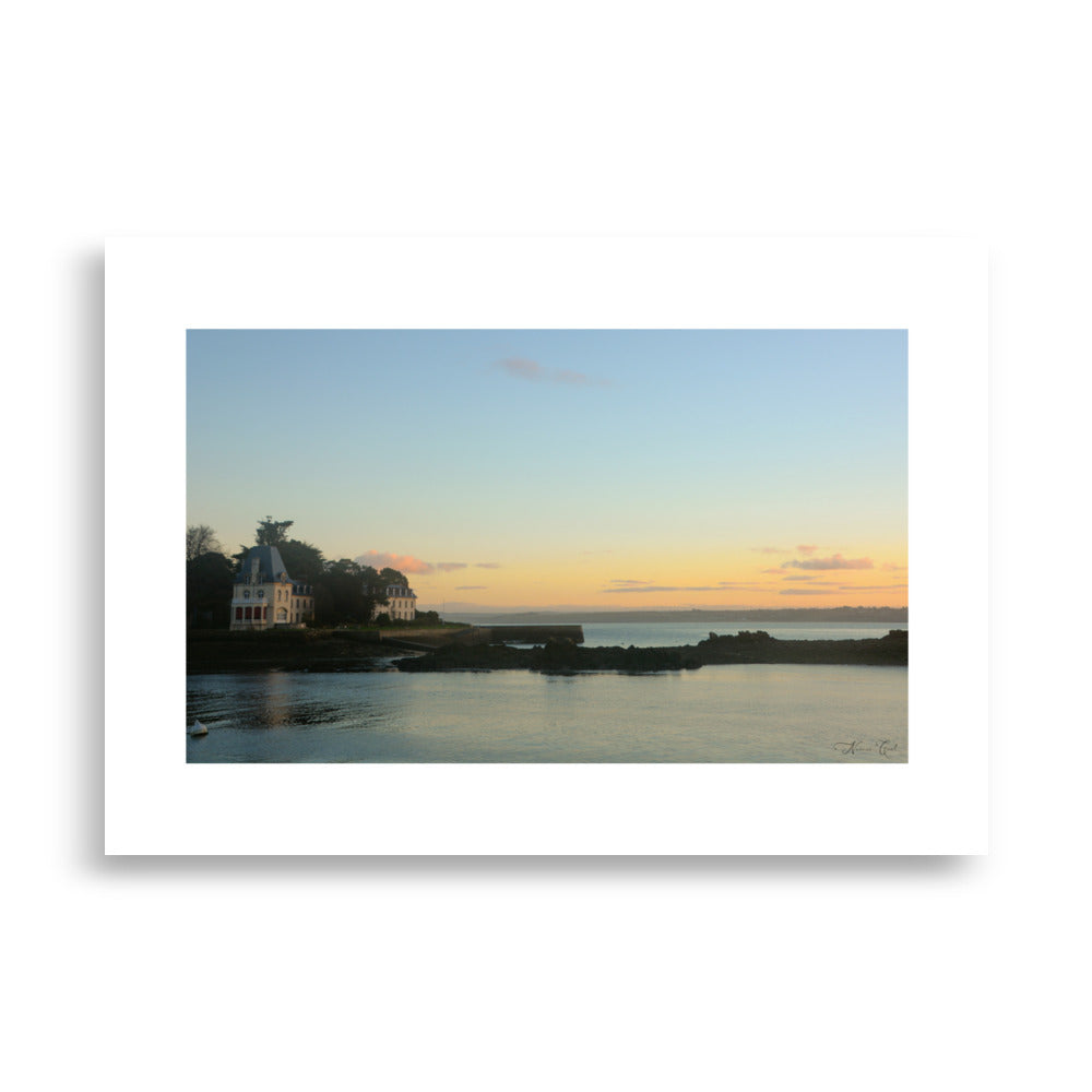 Affiche photo 70x100 coucher de soleil a l'ile de tristan a douarnenez