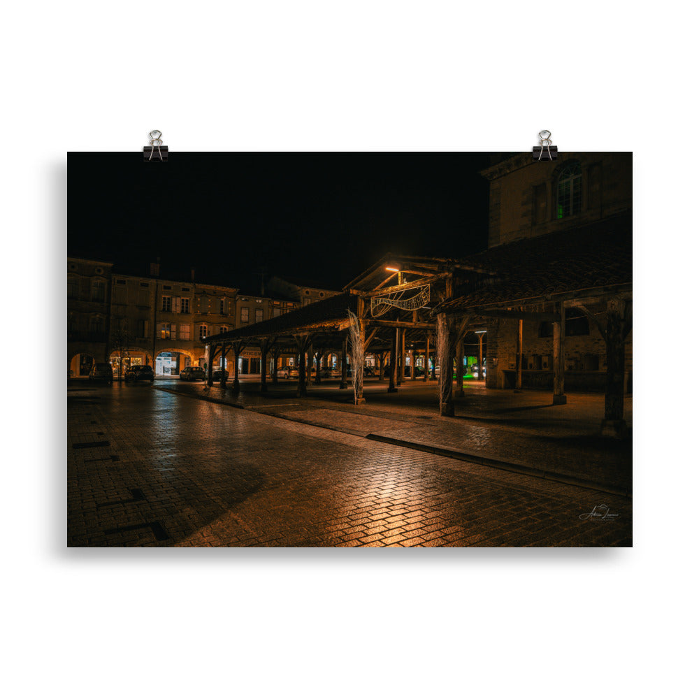 Poster photo - Rue de versailles la nuit - Adrien Louraco - Affiche 70x100