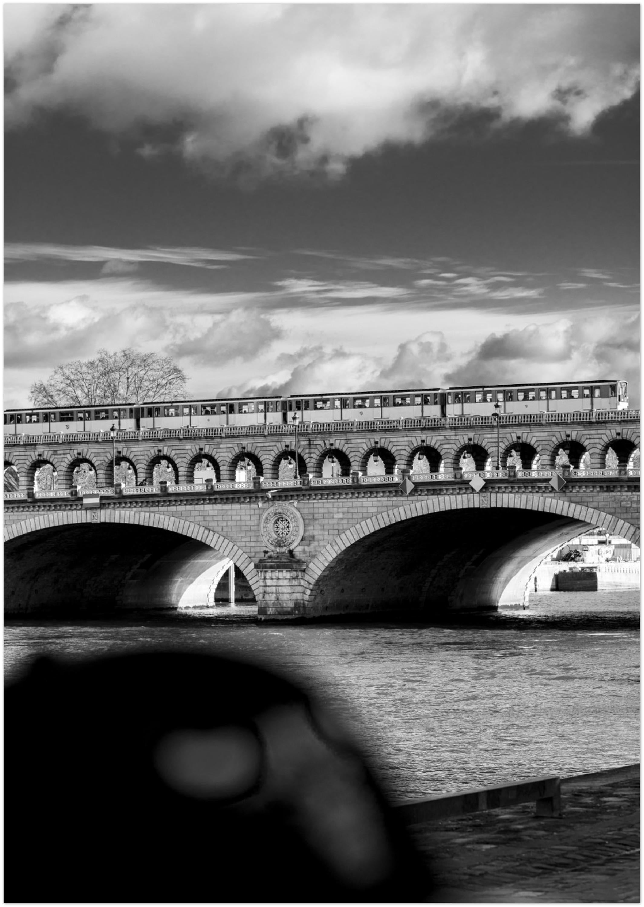 M tro Parisien N04 Poster Photographie en noir et blanc